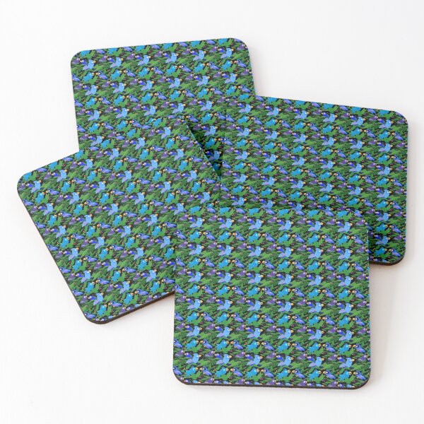 Item preview, Illustration and pattern with blue birds for kids wear designed and sold by Pia Kolle.