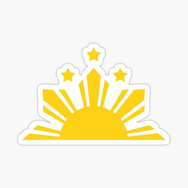 Filipino Sun and Stars Half Rising Sun Sticker