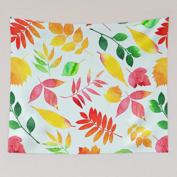 Item preview, Watercolor Autumn leaves pattern  designed and sold by amethystdesign.