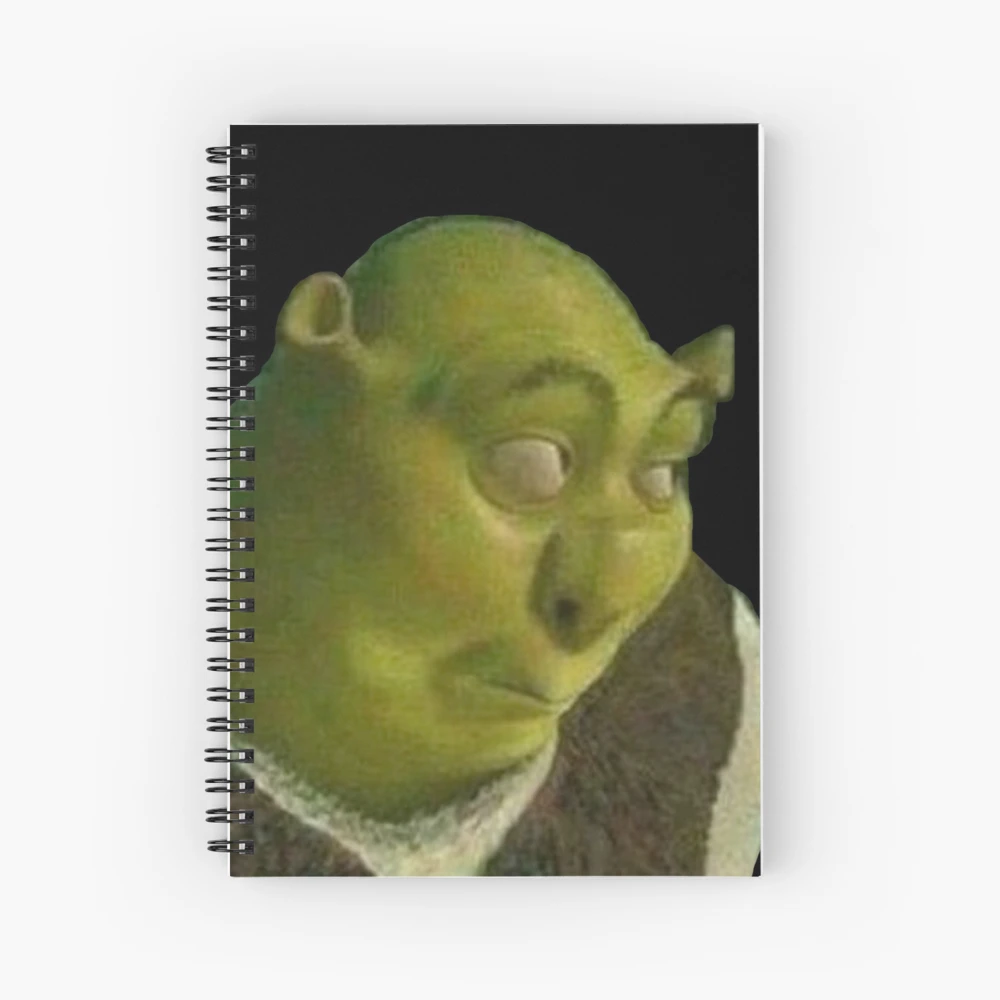 Shrek meme Spiral Notebook for Sale by yyyeseniaa