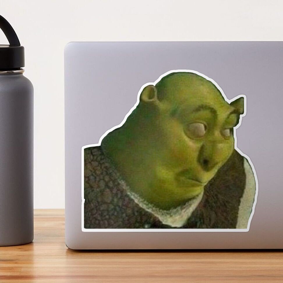 Shrek face meme Sticker for Sale by calamity02