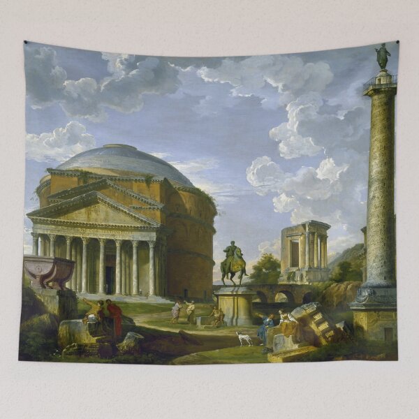 Item preview, Fantasy View with the Pantheon and other Monuments of Ancient Rome designed and sold by allhistory.
