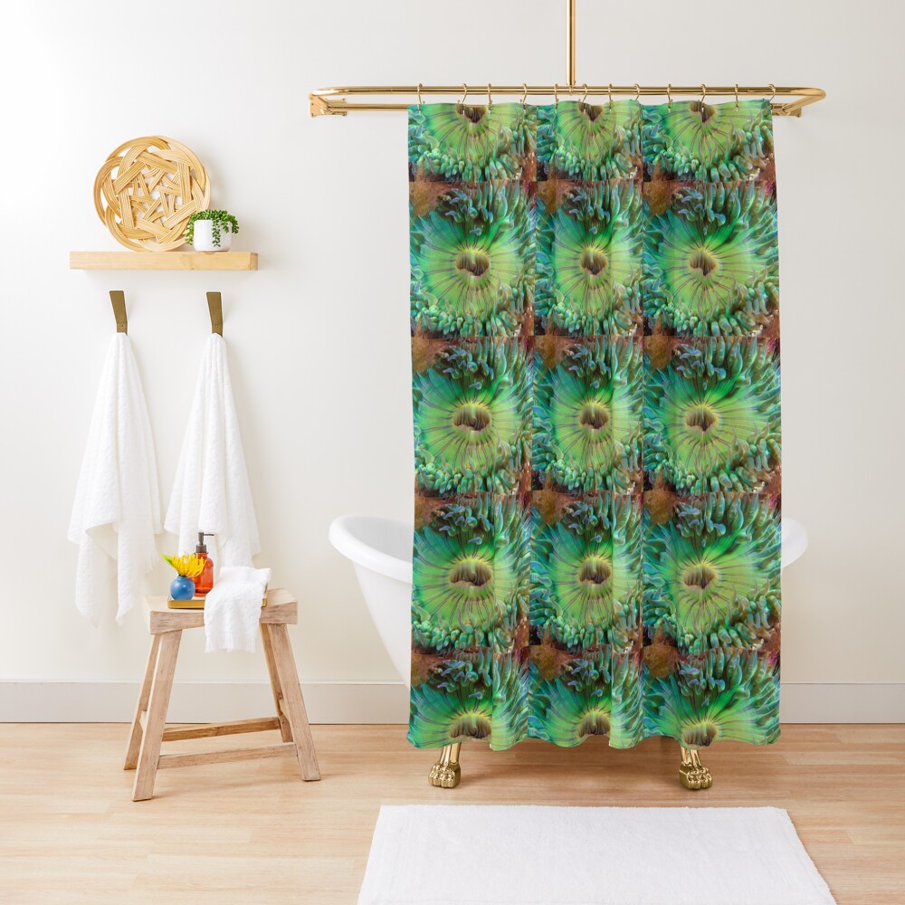 Aggregating Anemone Shower Curtain