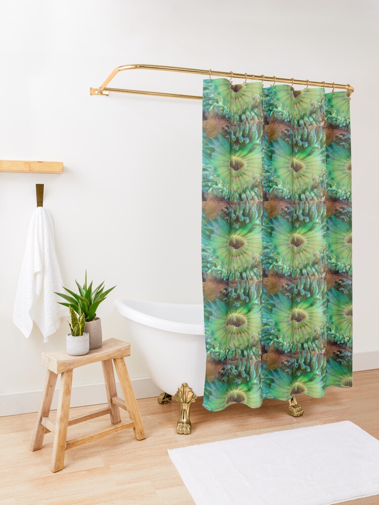 Alternate view of Aggregating Anemone Shower Curtain
