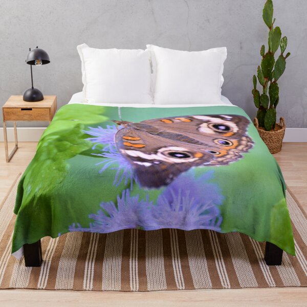 Item preview, Buckeye Butterfly On The Blue Mist Flower designed and sold by What I See by Dawne.