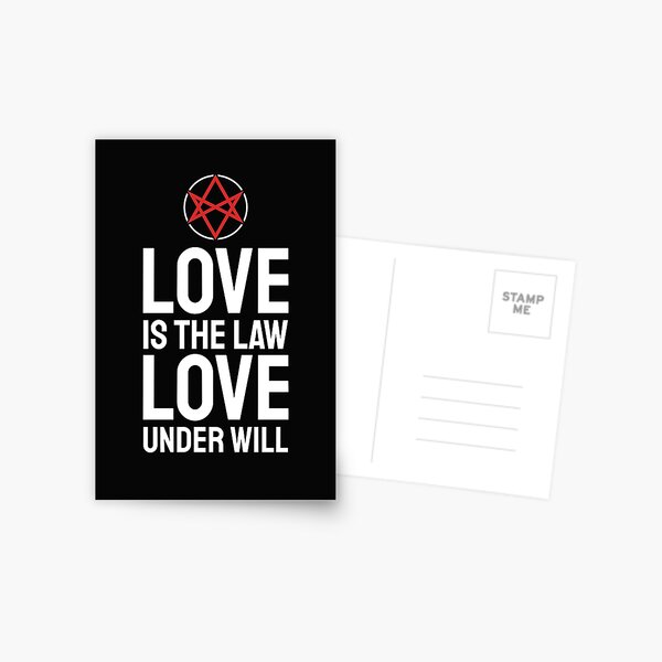 love-is-the-law-love-under-will-thelemic-union-postcard-for-sale