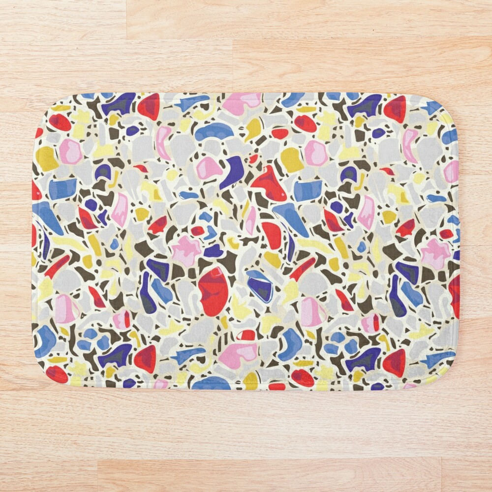 colourful bath mat