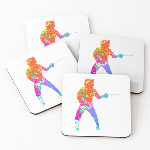 Item preview, fencing splatter silhouette designed and sold by zeitlinoah.