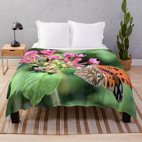 Item preview, Gulf Fritillary On Red Flower designed and sold by What I See by Dawne.