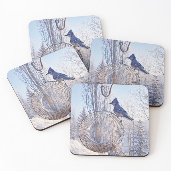 Item preview, Blue Jay on a Frosty Day designed and sold by Emily Bickell.