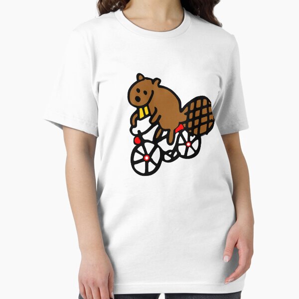 Beaver on a Bicycle Rider Essential T-Shirt