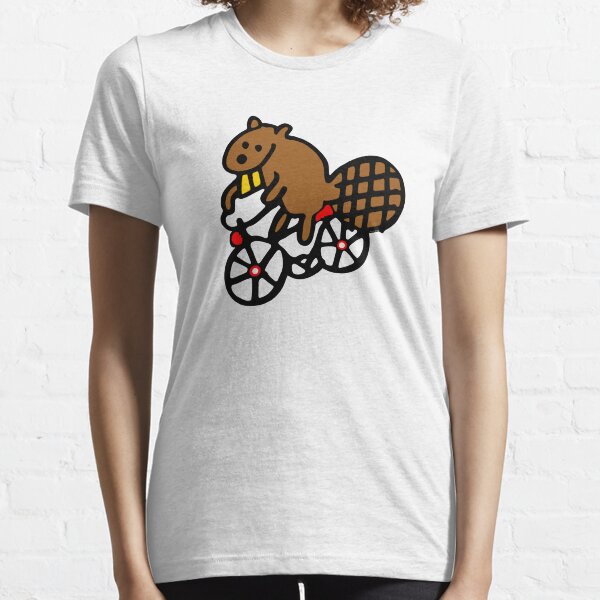 Beaver on a Bicycle Rider Essential T-Shirt