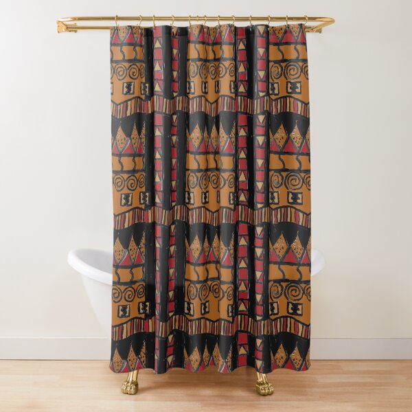 Mudcloth inspired Shower Curtain