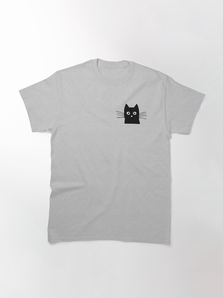 Thumbnail 3 of 7, Classic T-Shirt, Black Cat Face designed and sold by ShortCoffee.