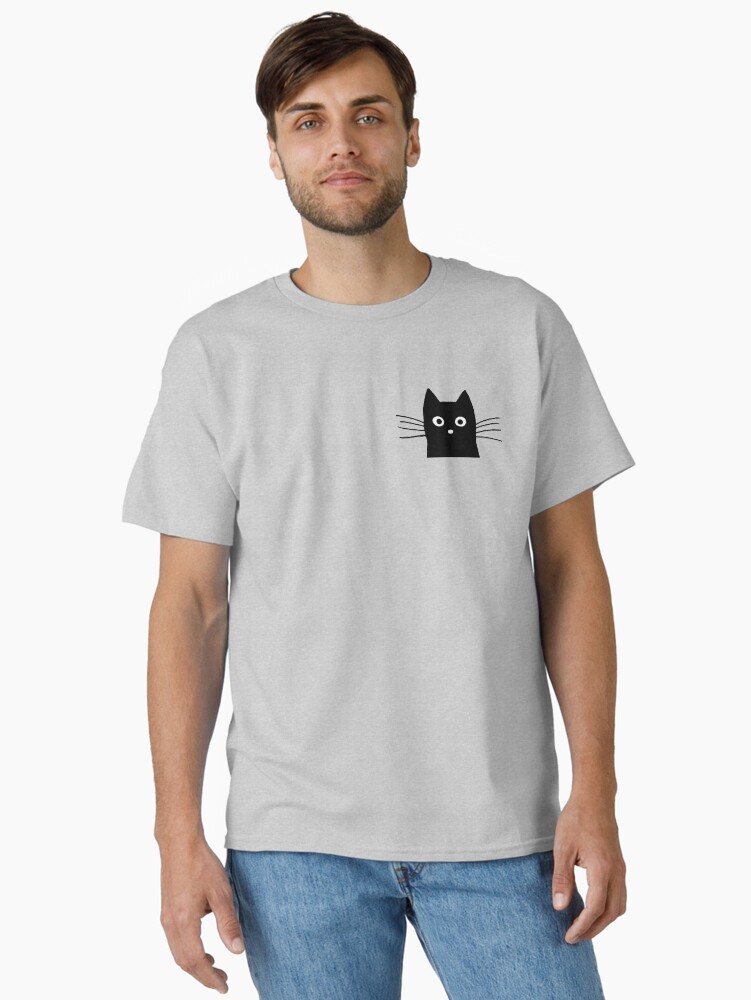 Thumbnail 2 of 7, Classic T-Shirt, Black Cat Face designed and sold by ShortCoffee.