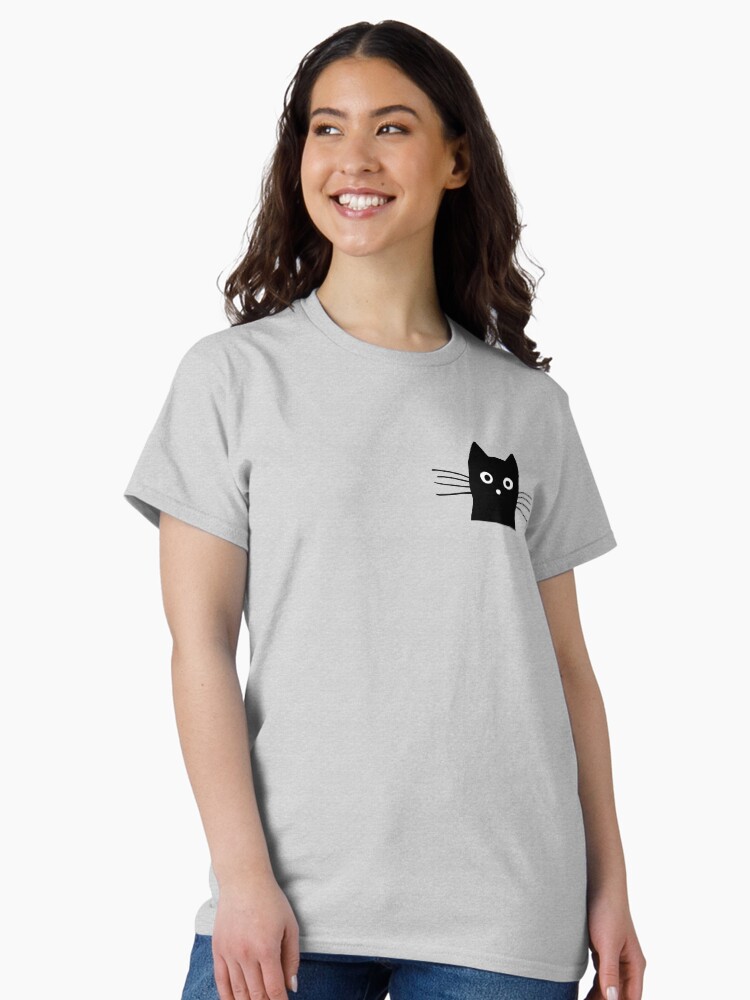 Thumbnail 1 of 7, Classic T-Shirt, Black Cat Face designed and sold by ShortCoffee.
