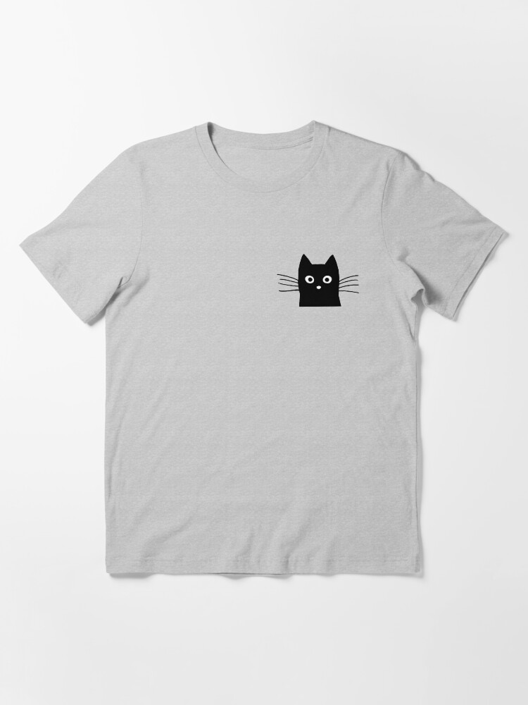 black cat face t shirt