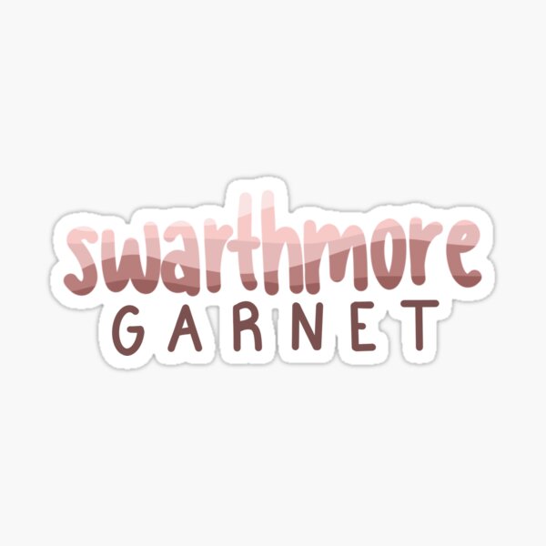 Swarthmore Garnet Wavy Sticker