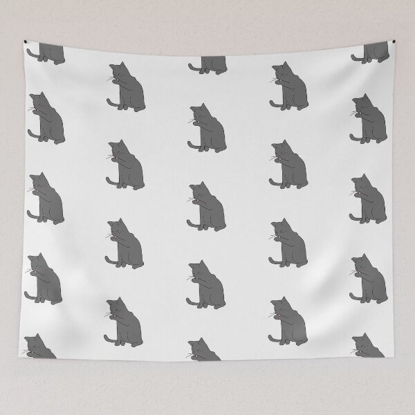 Item preview, Cat licking its paw - Grey designed and sold by CatoDuys-Art.