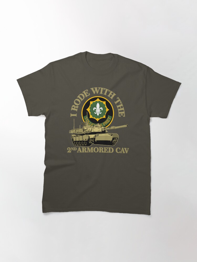 Alternate view of I Rode With The 2nd Armored Cav - M1 Tank Classic T-Shirt