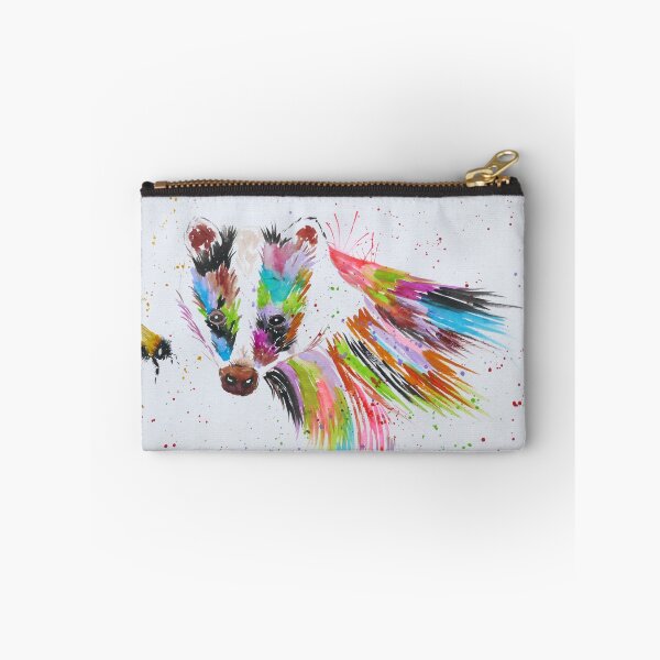 Item preview, Colourful Badger looking at a Bumblebee designed and sold by Casimirasart.
