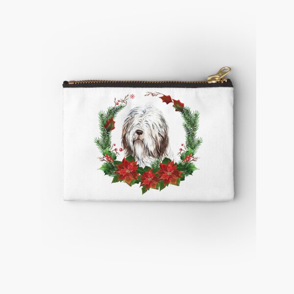 Item preview, Bearded Collie in a Christmas Wreath Christmas Gift for Bearded Collie Owner/Lover designed and sold by YuliyaR.