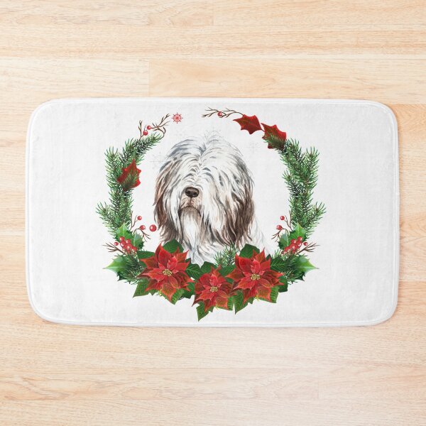 Item preview, Bearded Collie in a Christmas Wreath Christmas Gift for Bearded Collie Owner/Lover designed and sold by YuliyaR.