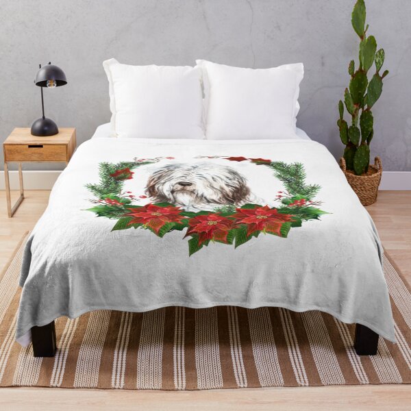 Item preview, Bearded Collie in a Christmas Wreath Christmas Gift for Bearded Collie Owner/Lover designed and sold by YuliyaR.