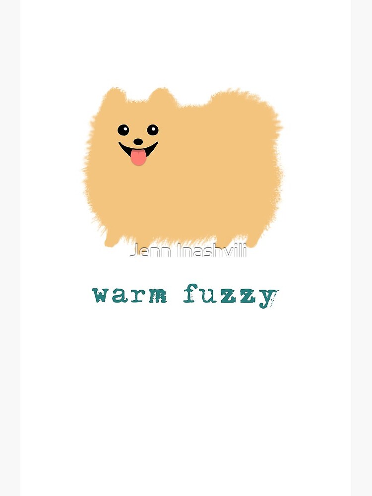 Pomeranian, Cute Fluffy Cartoon Dog Postcard for Sale by Jenn Inashvili