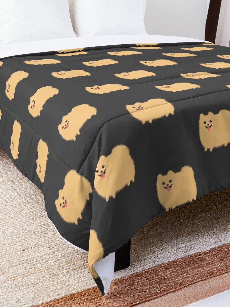 Alternate view of Pomeranian | Cute Fluffy Cartoon Dog Comforter