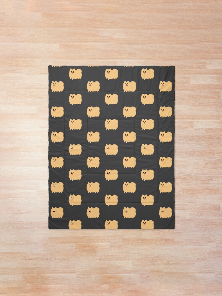 Alternate view of Pomeranian | Cute Fluffy Cartoon Dog Comforter