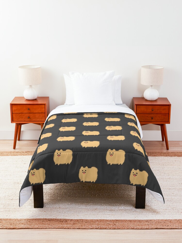 Alternate view of Pomeranian | Cute Fluffy Cartoon Dog Comforter
