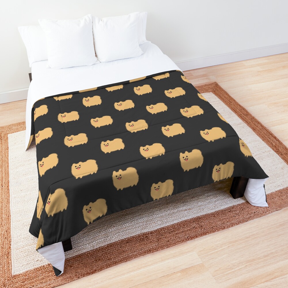 Pomeranian | Cute Fluffy Cartoon Dog Comforter