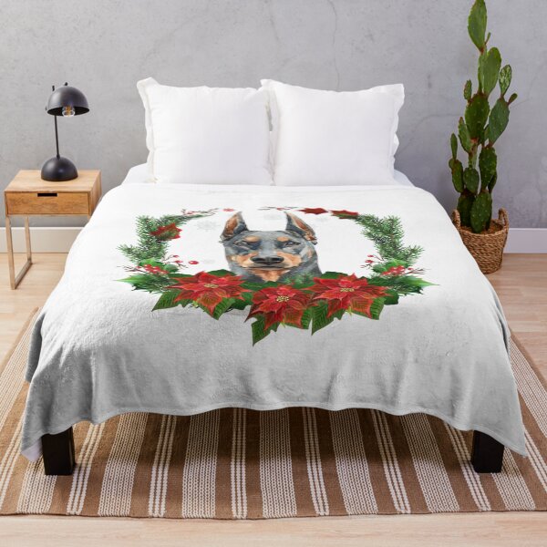 Item preview, Doberman Pinscher Dog in a Christmas Wreath Christmas Gift for Doberman Pinscher Dog Owner/Lover designed and sold by YuliyaR.