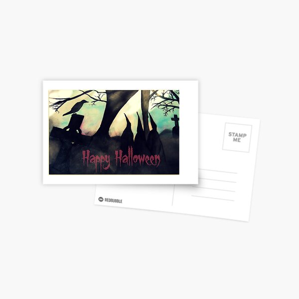 Three Witches Halloween Greetings Card Postcard
