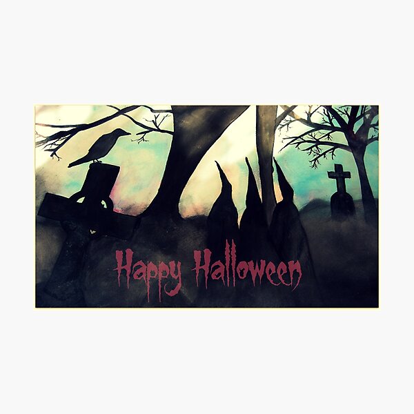 Three Witches Halloween Greetings Card Photographic Print