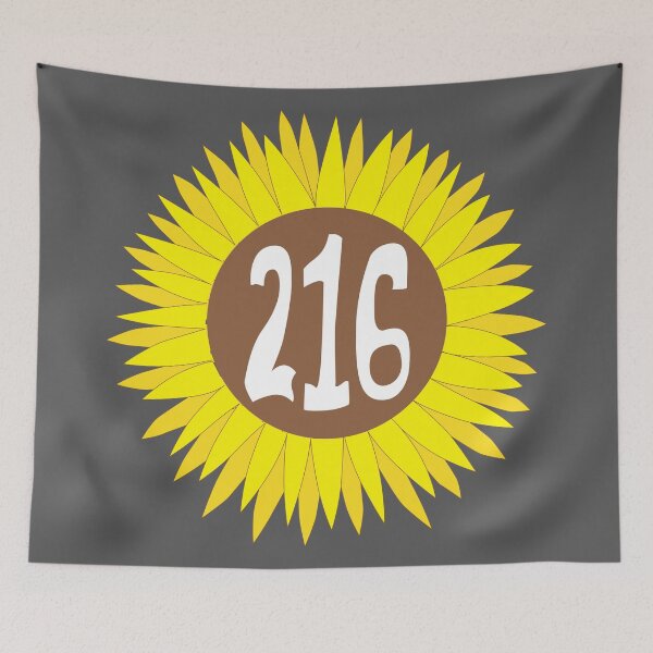 Item preview, Hand Drawn Ohio Sunflower 216 Area Code designed and sold by itsrturn.