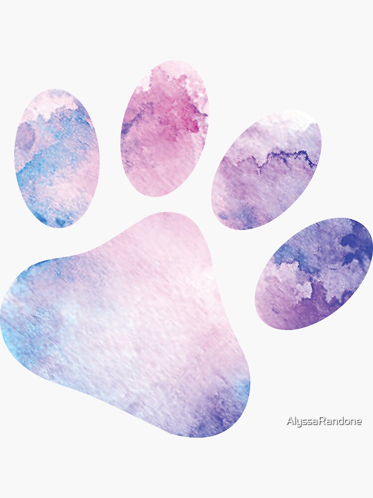 "Watercolor Pawprint" Sticker by AlyssaRandone | Redbubble