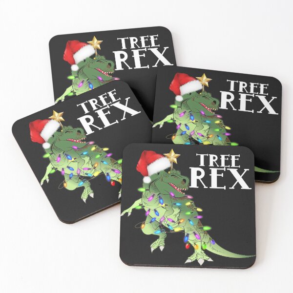 Item preview, TREE REX SANTA HAT DINOSAUR CHRISTMAS LIGHTS T-SHIRT designed and sold by bigerdan.