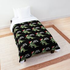 TREE REX SANTA HAT DINOSAUR CHRISTMAS LIGHTS T-SHIRT Comforter