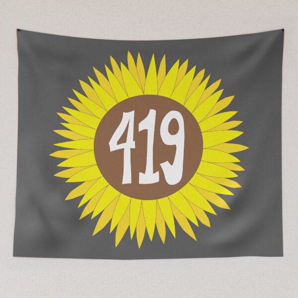 Item preview, Hand Drawn Ohio Sunflower 419 Area Code designed and sold by itsrturn.