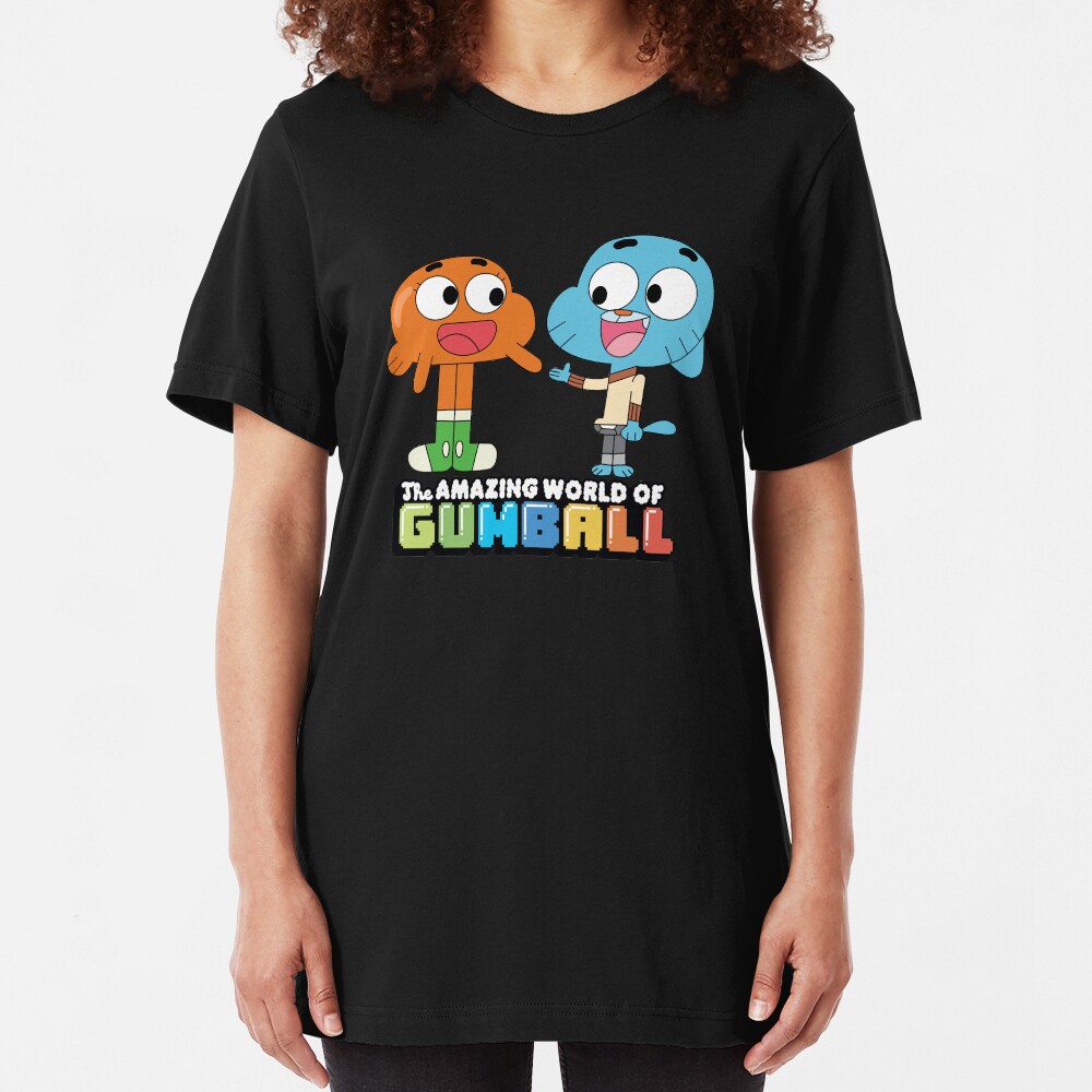Gumball and Darwin Handshake Slim Fit T-Shirt