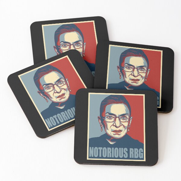 NOTORIOUS RBG ruth bader ginsburg Coasters (Set of 4)