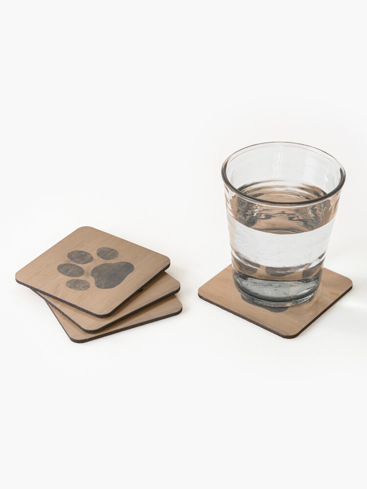 Alternate view of Dog or Cat Paw Print(s) Coasters (Set of 4)