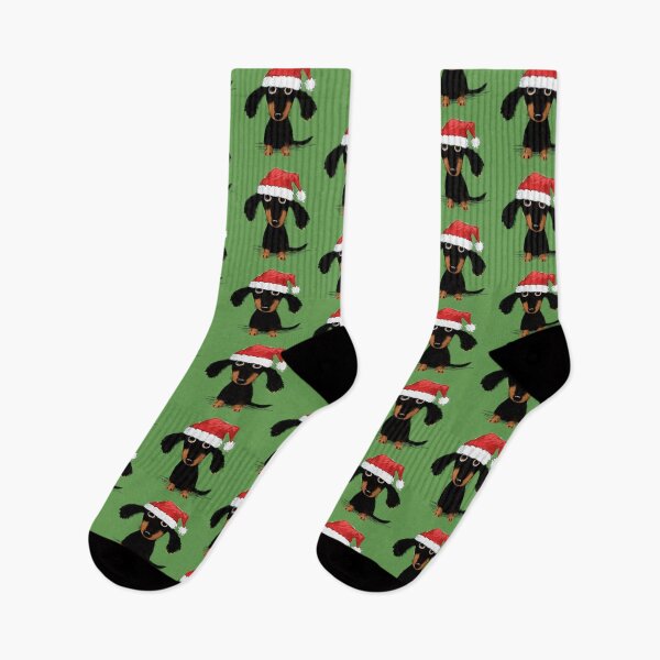 Item preview, Santa Dachshund | Funny Wiener Dog Christmas designed and sold by Jenn Inashvili.