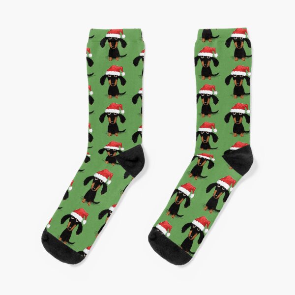 Item preview, Santa Dachshund | Funny Wiener Dog Christmas designed and sold by Jenn Inashvili.