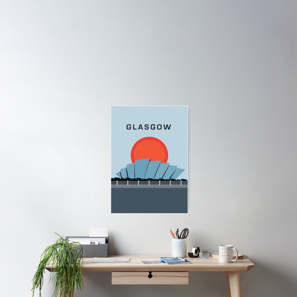 "Glasgow" Poster for Sale by modernistdesign Redbubble