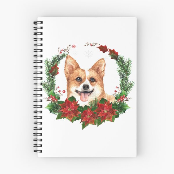 Artikelvorschau, Waliser-Corgi-Hund in einem Weihnachtskranz-Weihnachtsgeschenk für Waliser-Corgi-Hundebesitzer / Liebhaber entworfen und verkauft von YuliyaR.
