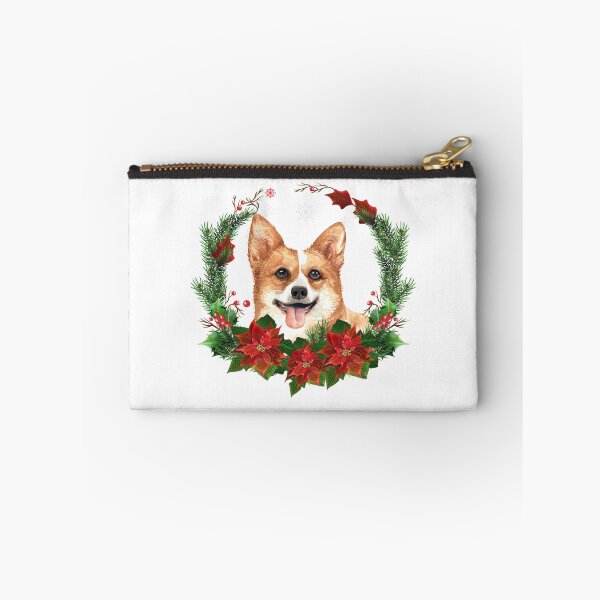 Artikelvorschau, Waliser-Corgi-Hund in einem Weihnachtskranz-Weihnachtsgeschenk für Waliser-Corgi-Hundebesitzer / Liebhaber entworfen und verkauft von YuliyaR.