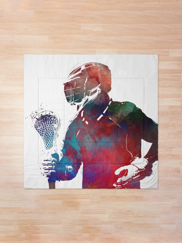 Alternate view of lacrosse sport art #lacrosse #sport Comforter